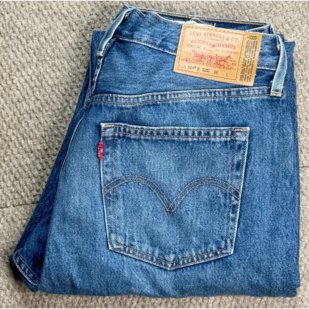 Levi's 501xx Plant Based Button Fly‎ Men's 5 Pocket Denim Jeans Size 29x30